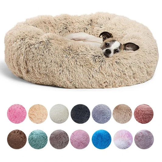 Cama Redonda Suave para Perros y Gatos – Antideslizante y Lavable