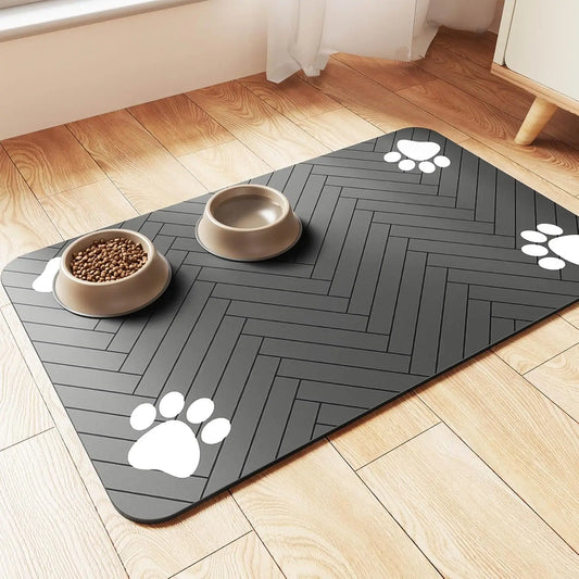 Alfombrilla Absorbente para Comida y Agua de Mascotas